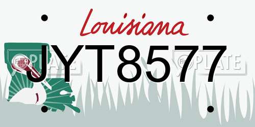 JYT8577 Louisiana License Plate