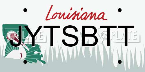 JYTSBTT Louisiana License Plate