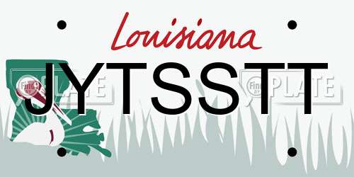 JYTSSTT Louisiana License Plate