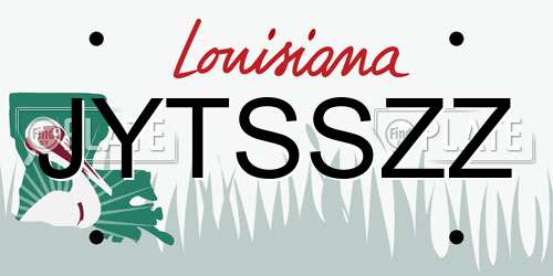 JYTSSZZ Louisiana License Plate