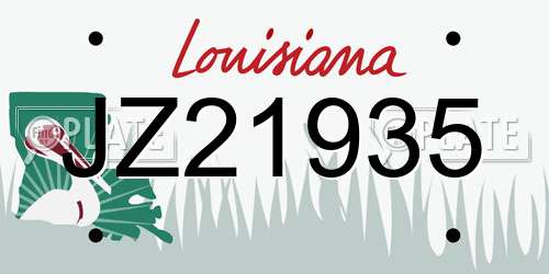JZ21935 Louisiana License Plate