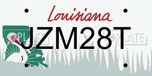 JZM28T Louisiana License Plate