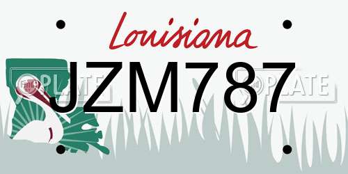 JZM787 Louisiana License Plate