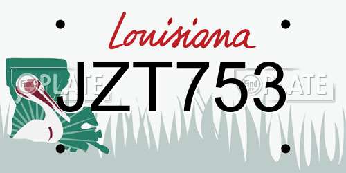 JZT753 Louisiana License Plate