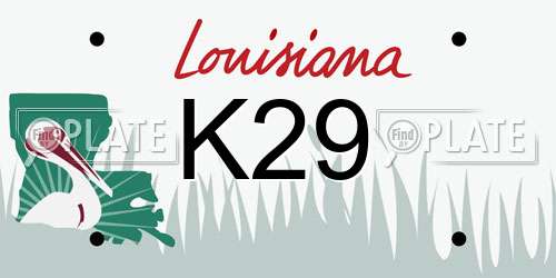 K29 Louisiana License Plate