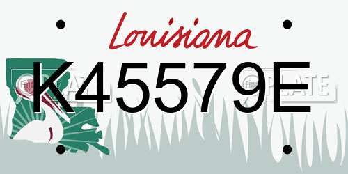 K45579E Louisiana License Plate