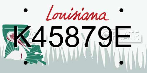 K45879E Louisiana License Plate