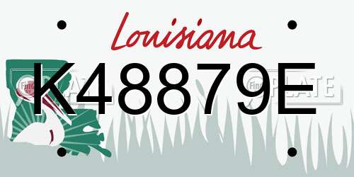 K48879E Louisiana License Plate