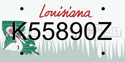 K55890Z Louisiana License Plate
