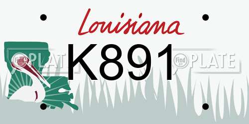K891 Louisiana License Plate