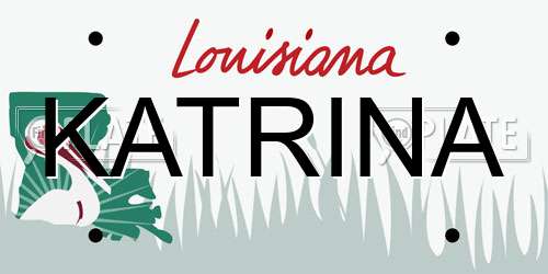 KATRINA Louisiana License Plate