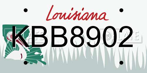 KBB8902 Louisiana License Plate