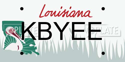 KBYEE Louisiana License Plate