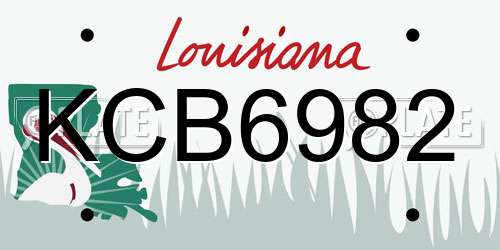 KCB6982 Louisiana License Plate