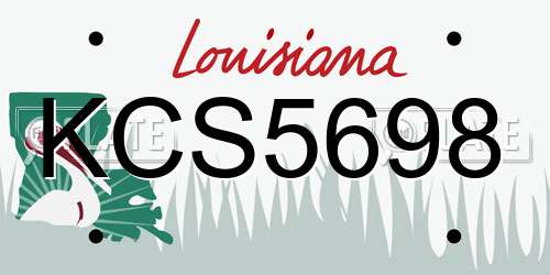 KCS5698 Louisiana License Plate