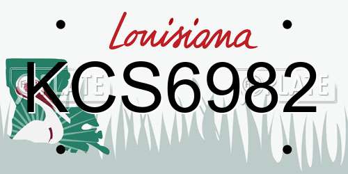 KCS6982 Louisiana License Plate