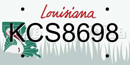 KCS8698 Louisiana License Plate