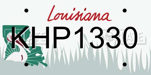 KHP1330 Louisiana License Plate