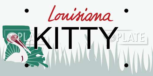 KITTY Louisiana License Plate