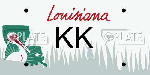 KK Louisiana License Plate