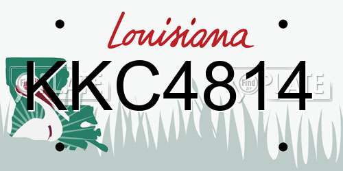 KKC4814 Louisiana License Plate