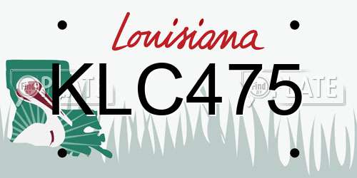KLC475 Louisiana License Plate