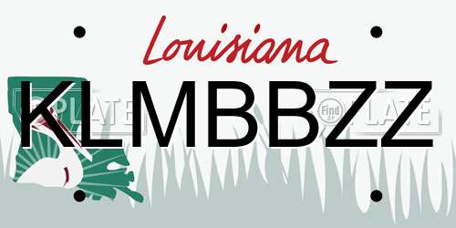 KLMBBZZ Louisiana License Plate