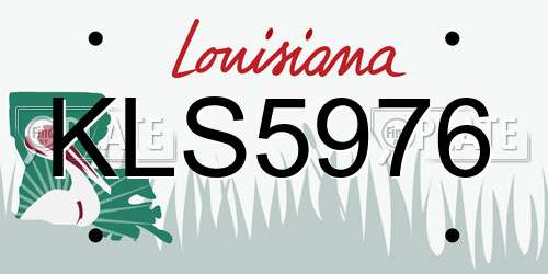 KLS5976 Louisiana License Plate