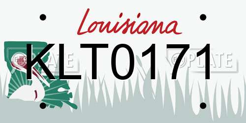 KLT0171 Louisiana License Plate