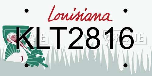 KLT2816 Louisiana License Plate