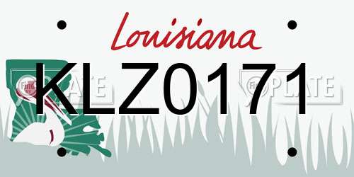 KLZ0171 Louisiana License Plate