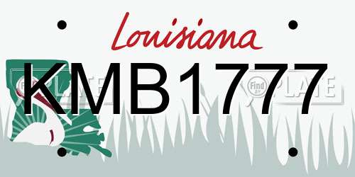 KMB1777 Louisiana License Plate