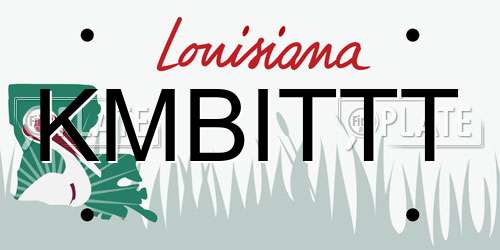 KMBITTT Louisiana License Plate