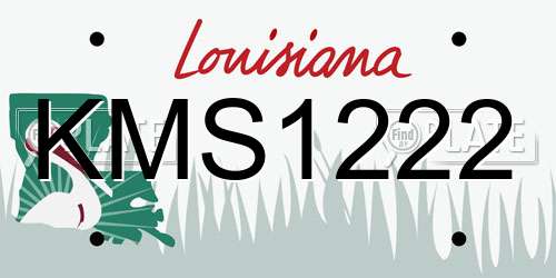 KMS1222 Louisiana License Plate