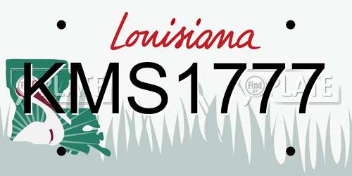 KMS1777 Louisiana License Plate