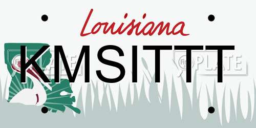 KMSITTT Louisiana License Plate