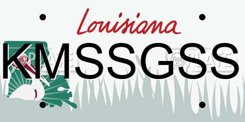 KMSSGSS Louisiana License Plate