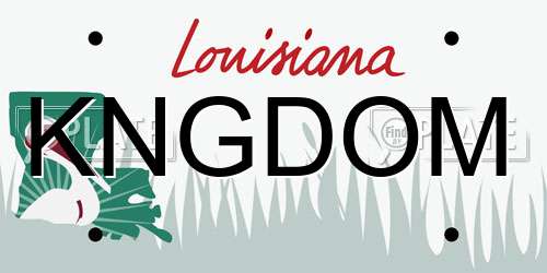 KNGDOM Louisiana License Plate