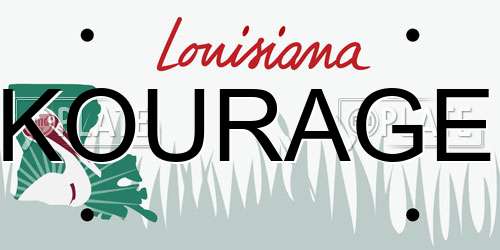 KOURAGE Louisiana License Plate