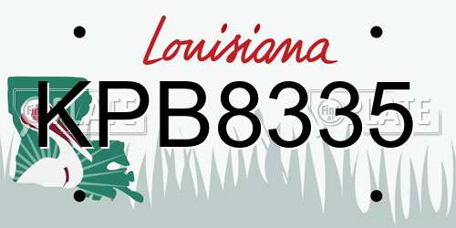 KPB8335 Louisiana License Plate