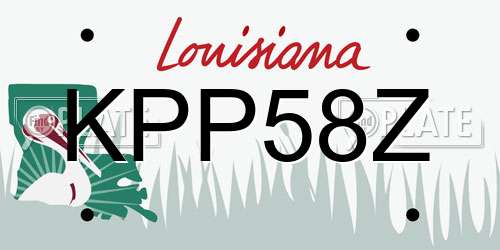 KPP58Z Louisiana License Plate