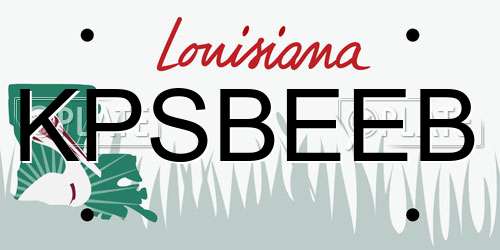 KPSBEEB Louisiana License Plate