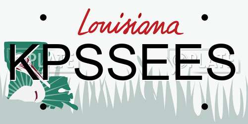 KPSSEES Louisiana License Plate