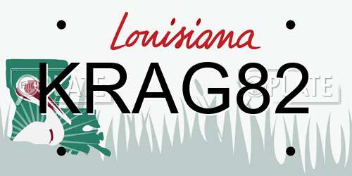 KRAG82 Louisiana License Plate