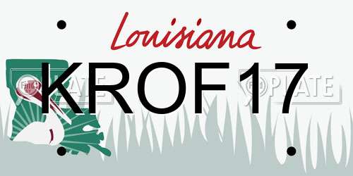 KROF17 Louisiana License Plate