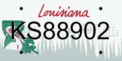 KS88902 Louisiana License Plate