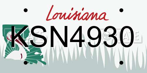KSN4930 Louisiana License Plate