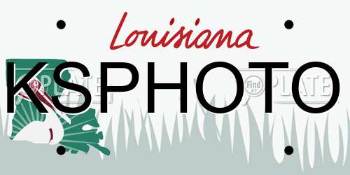KSPHOTO Louisiana License Plate
