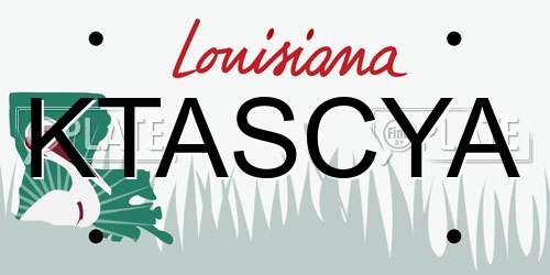 KTASCYA Louisiana License Plate