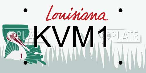 KVM1 Louisiana License Plate